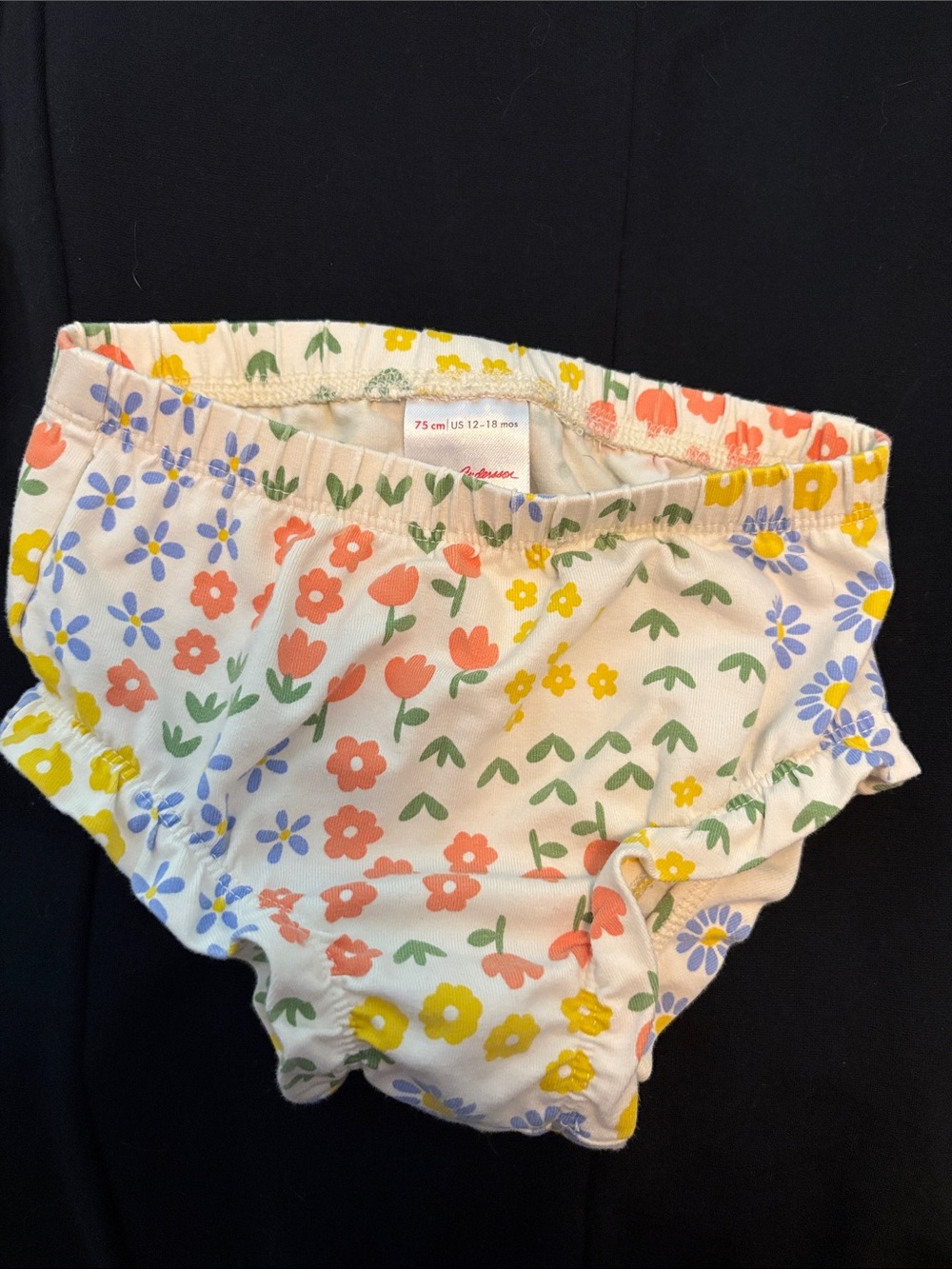 Hanna Andersson Cream Dress with Orange, Yellow, Blue & Green Floral Print - Picture 3 of 3